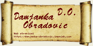 Damjanka Obradović vizit kartica